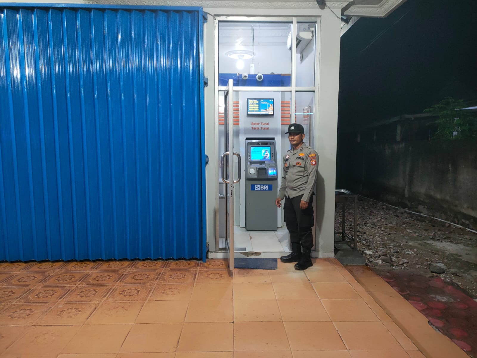 Piket Polsek Patroli ke Perbankan Atm