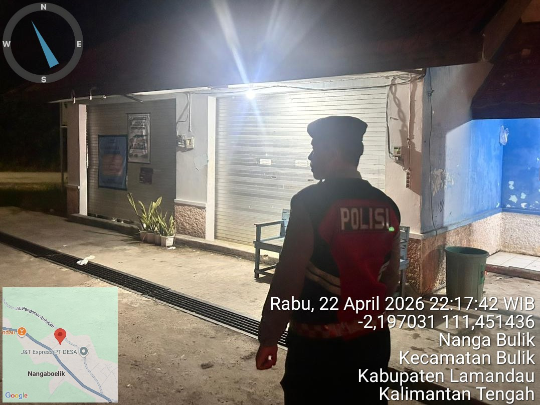 Wujudkan Kamtibmas Aman dan Kondusif, Sat Samapta Polres Lamandau Laksanakan Patroli Malam
