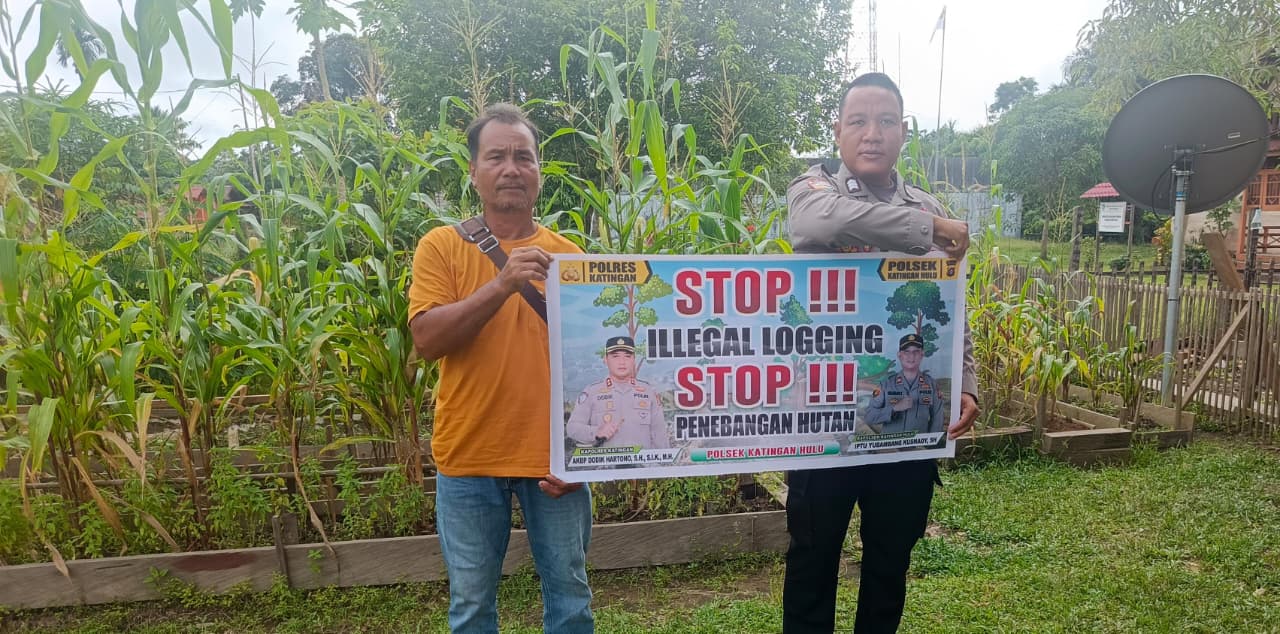 Upaya Pencegahan Penebangan Hutan secara Liar (Ilegal Logging), Bhabinkamtibmas sosialisasi kepada masyarakat.