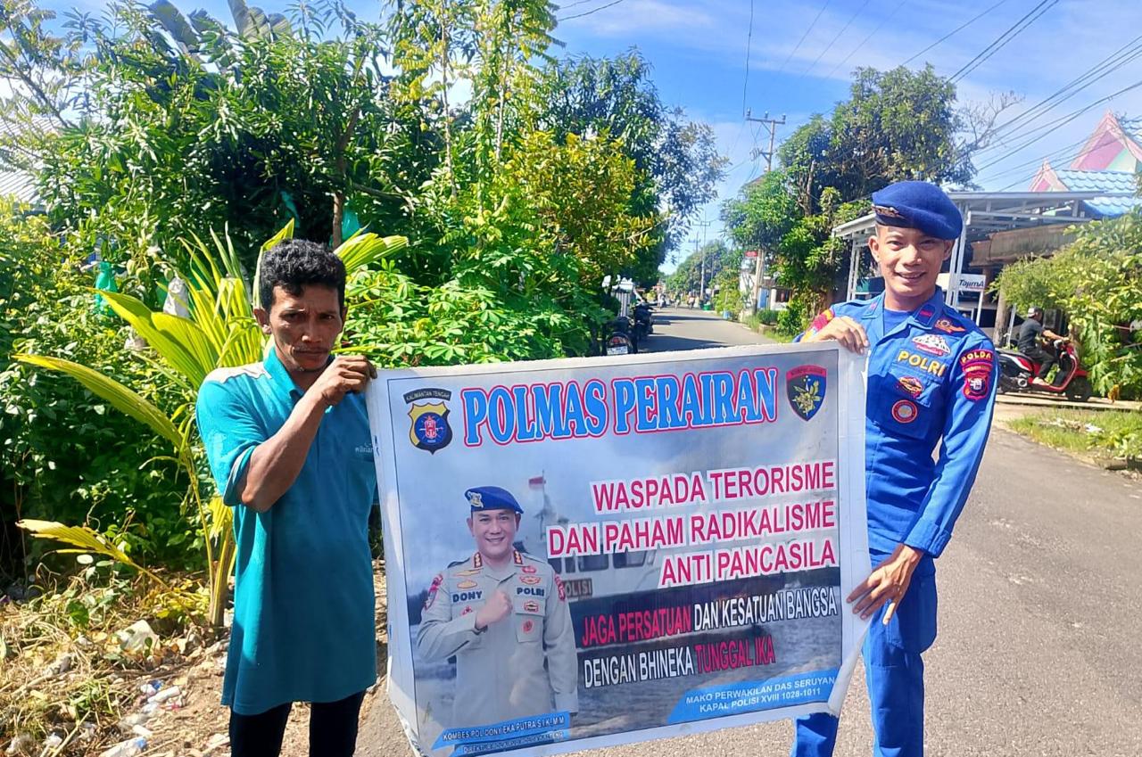 Ditpolairud Polda Kalteng Sambangi Masyarakat, Berikan Edukasi tentang Bahaya Terorisme dan Radikalisme