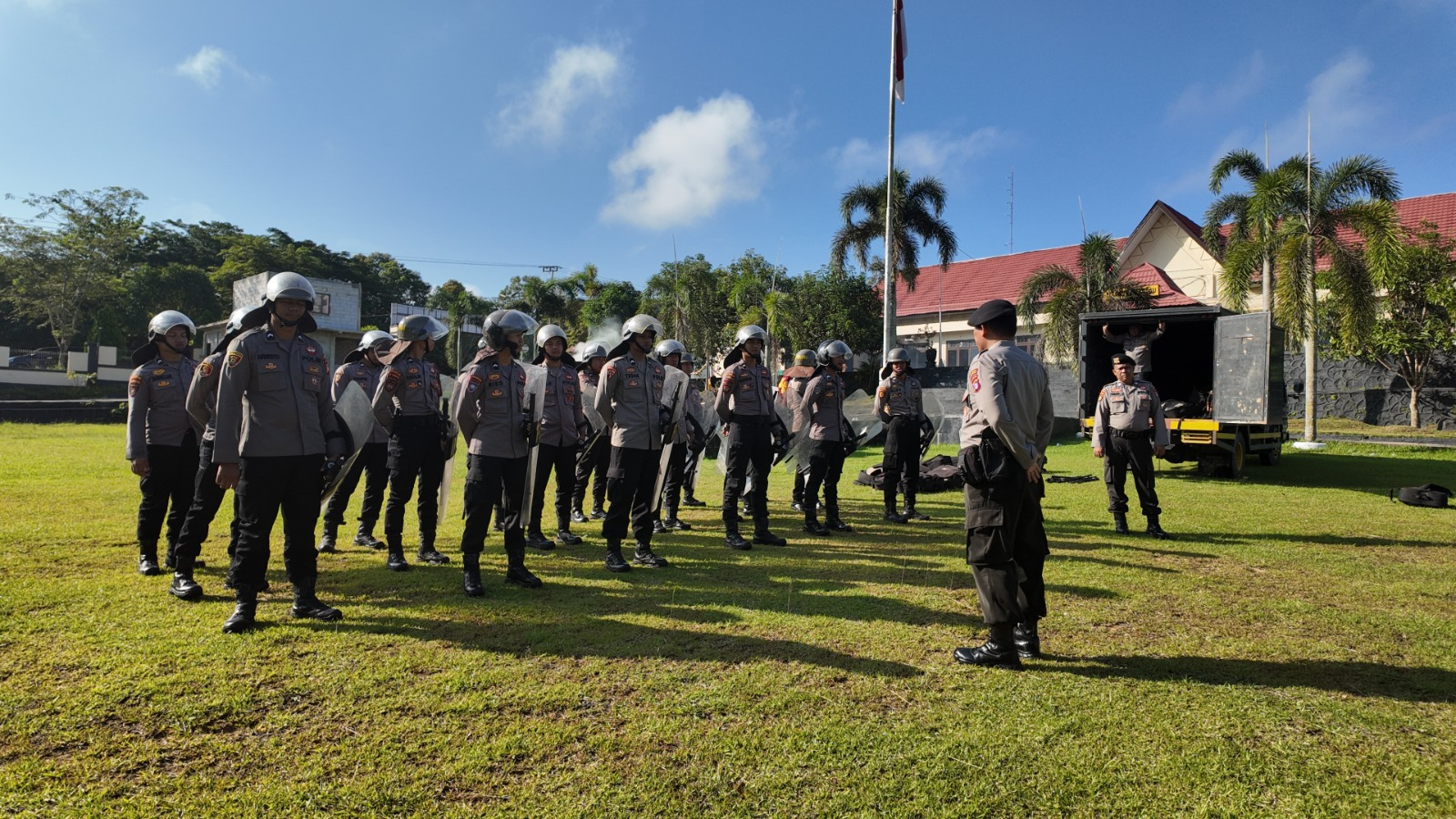 Hadapi Aksi May Day, Personel Polres Lamandau Asah Kemampuan Dalmas