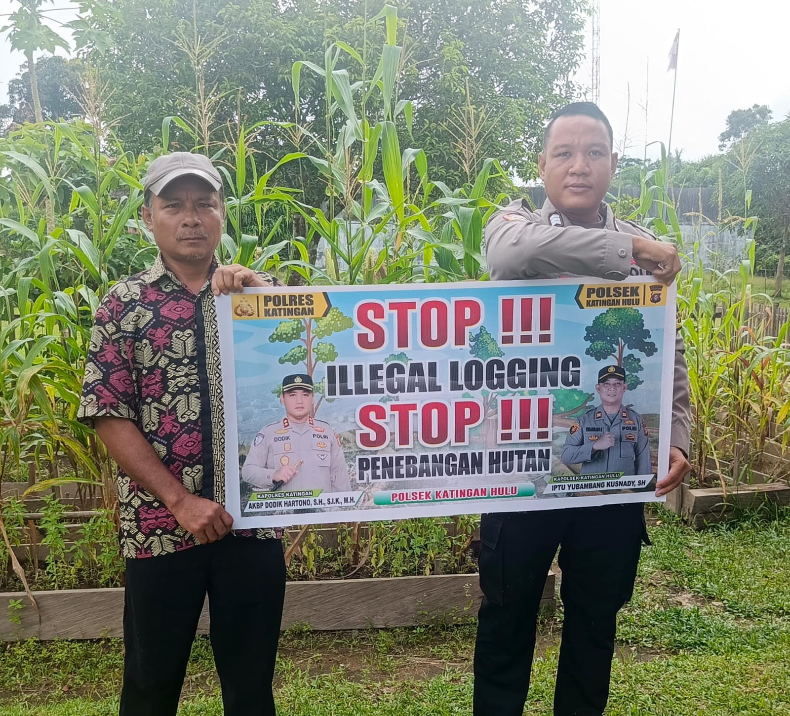 Upaya Pencegahan Penebangan Hutan secara Liar (Ilegal Logging), Bhabinkamtibmas sosialisasi kepada masyarakat.