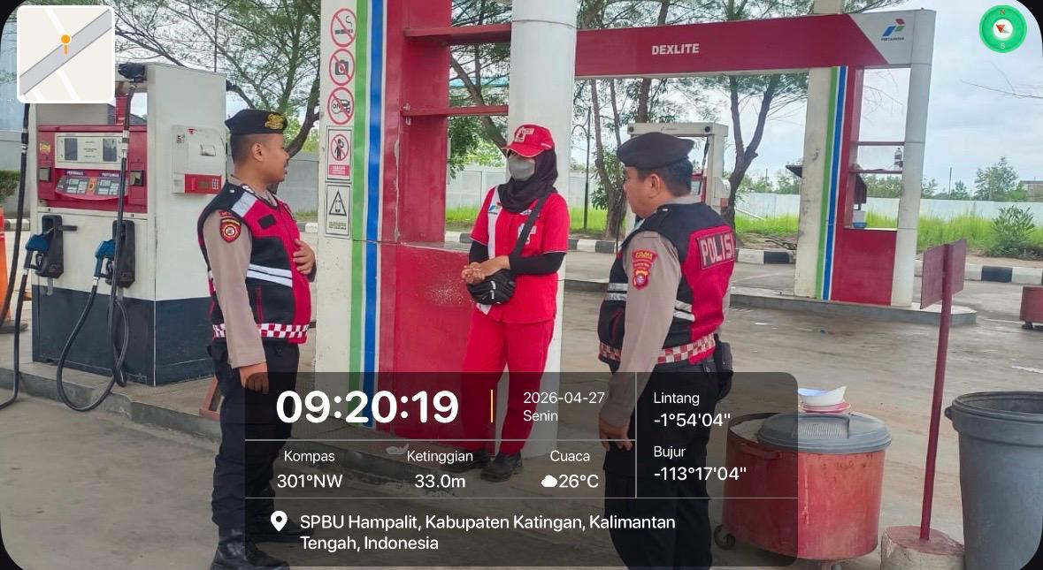 Patroli Pagi, Personel Samapta Polres Katingan Sasar Titik Rawan Tindak Pidana.