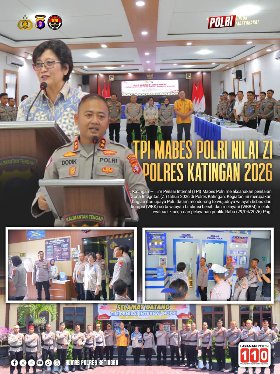 TPI Mabes Polri Nilai ZI Polres Katingan 2026