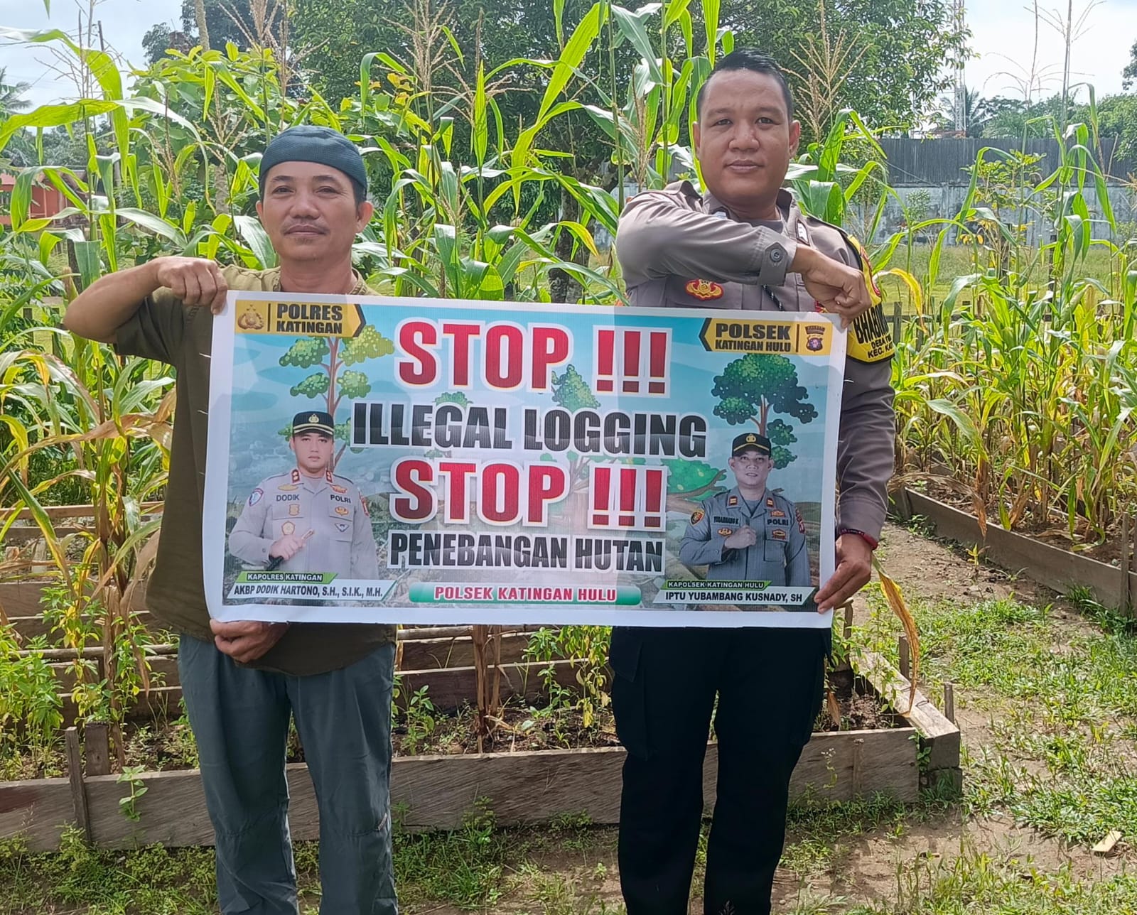 Upaya Pencegahan Penebangan Hutan secara Liar (Ilegal Logging), Bhabinkamtibmas sosialisasi kepada masyarakat.