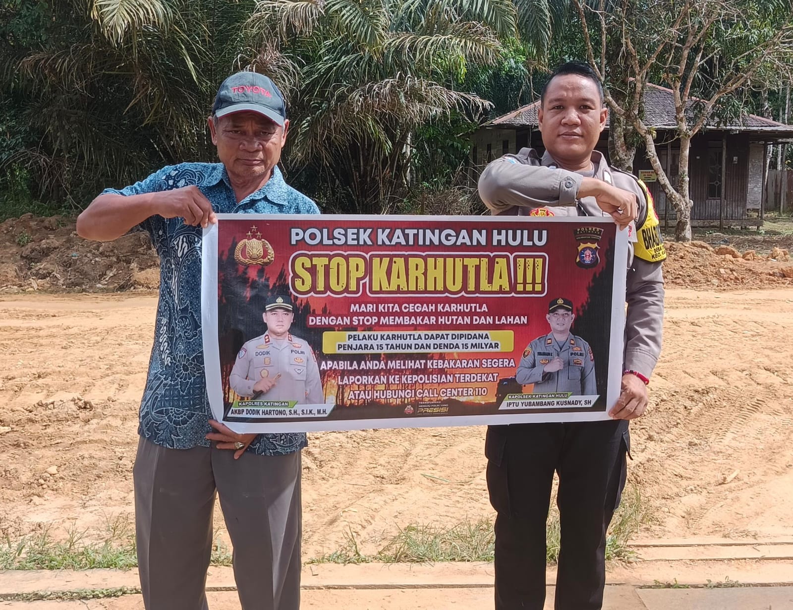 Polsek Katingan Hulu sosialisasi Stop Karhutla.