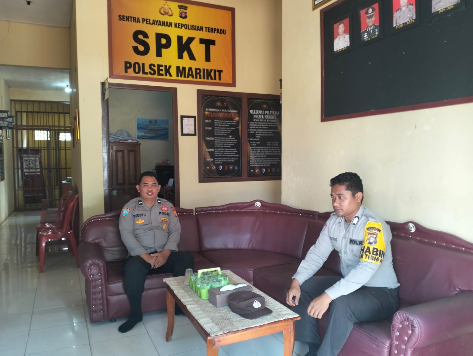 Personil Polsek Marikit Stand By di Mako Penjagaan.