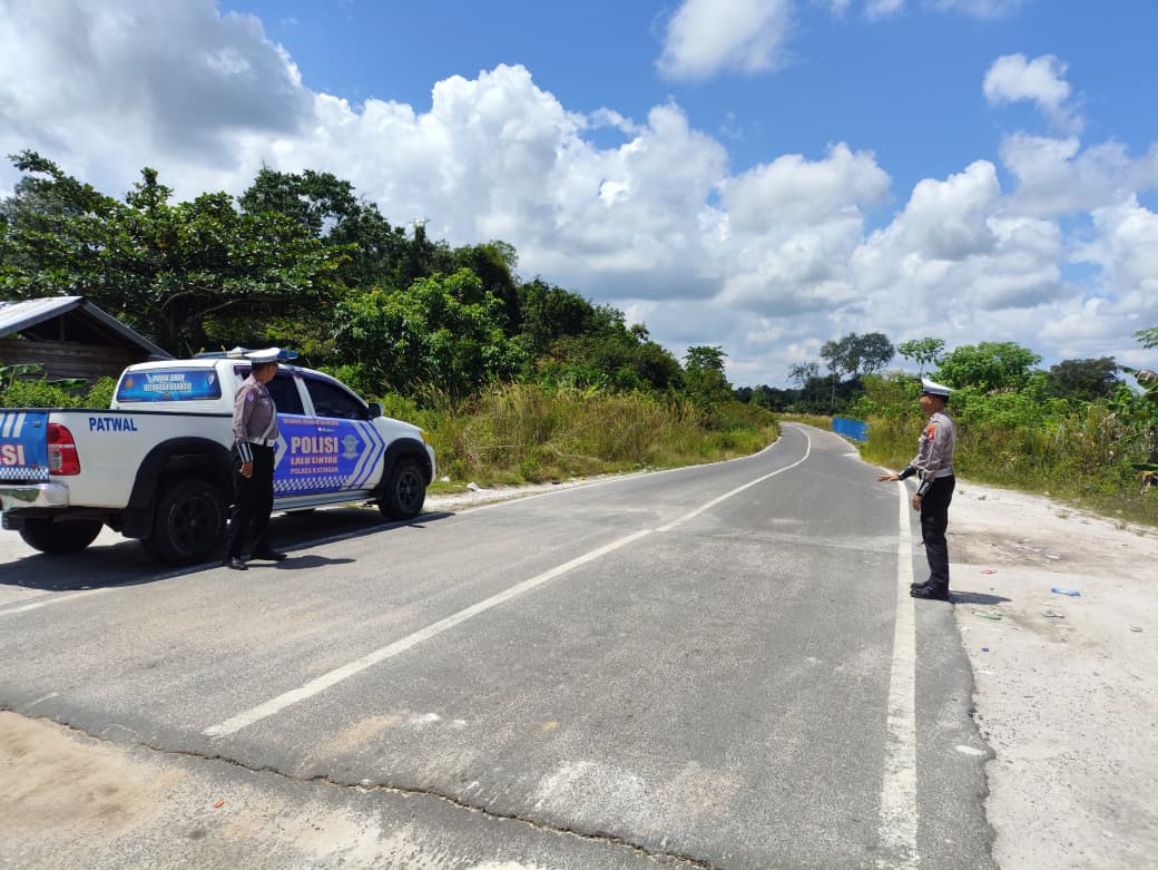 Antisipasi Laka Lantas, Satlantas Polres Katingan laksanakan patroli ke titik-titik lokasi rawan laka lantas.