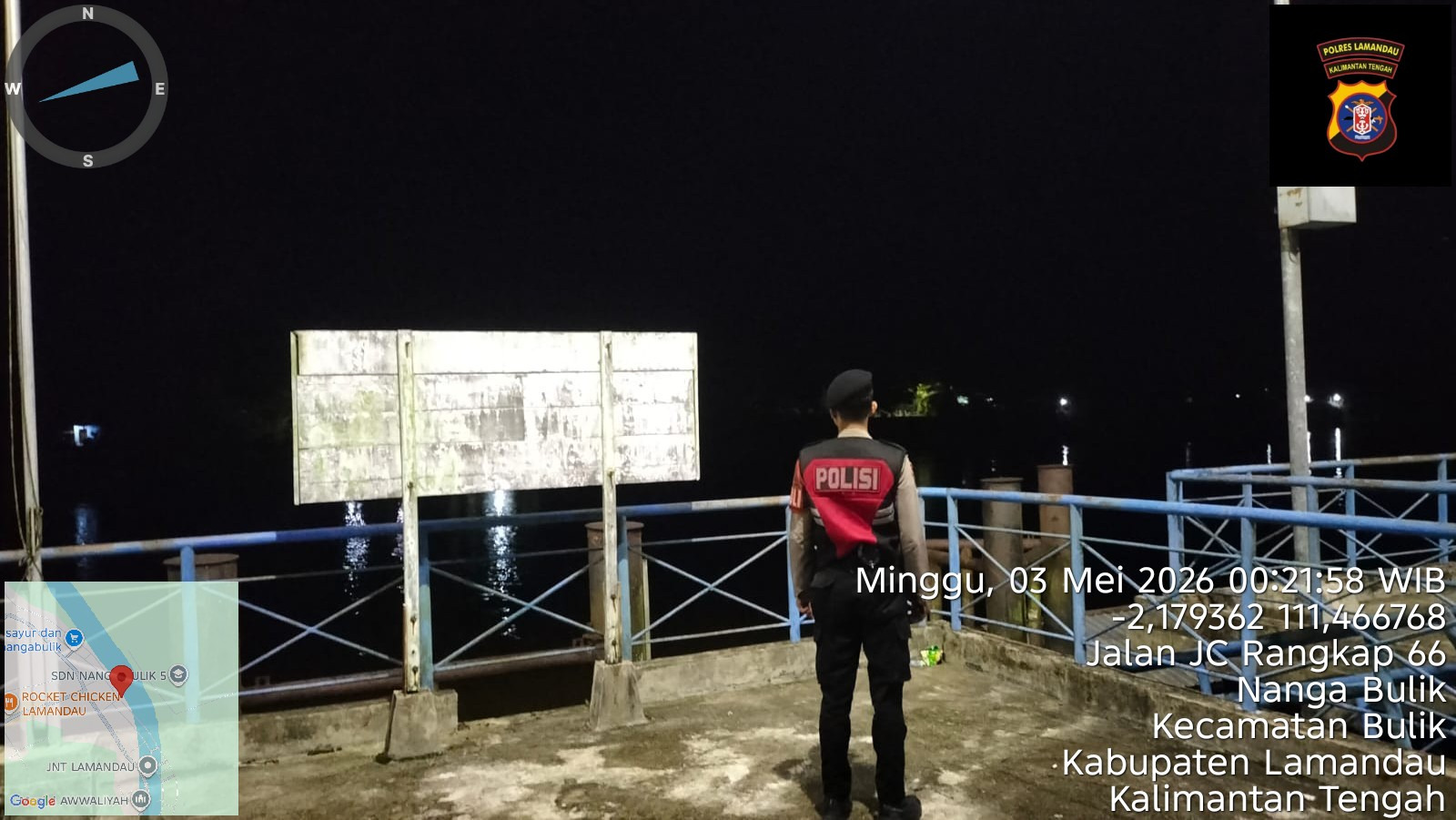 Wujudkan Kamtibmas Aman dan Kondusif, Sat Samapta Polres Lamandau Laksanakan Patroli Malam