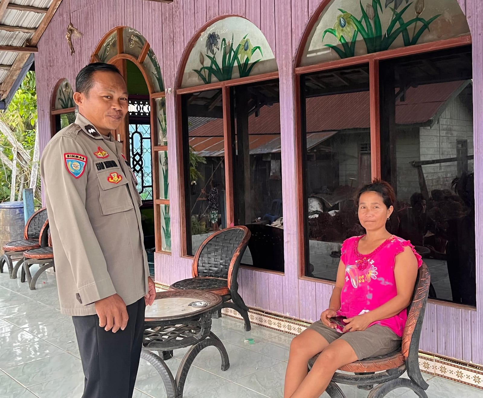 Polsek Katingan Tengah Sambang Kamtibmas