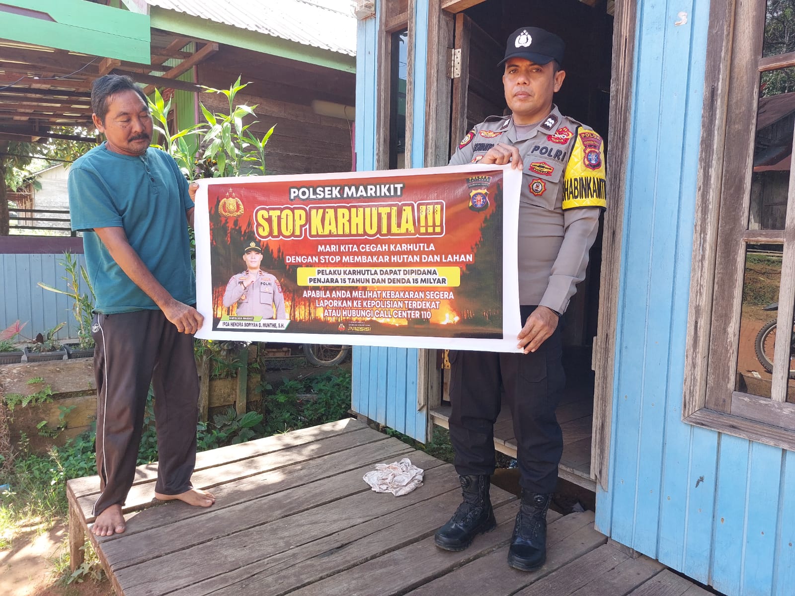 Polsek Marikit Sosialisasi Pencegahan Karhutla di Wilayah Kec. Marikit