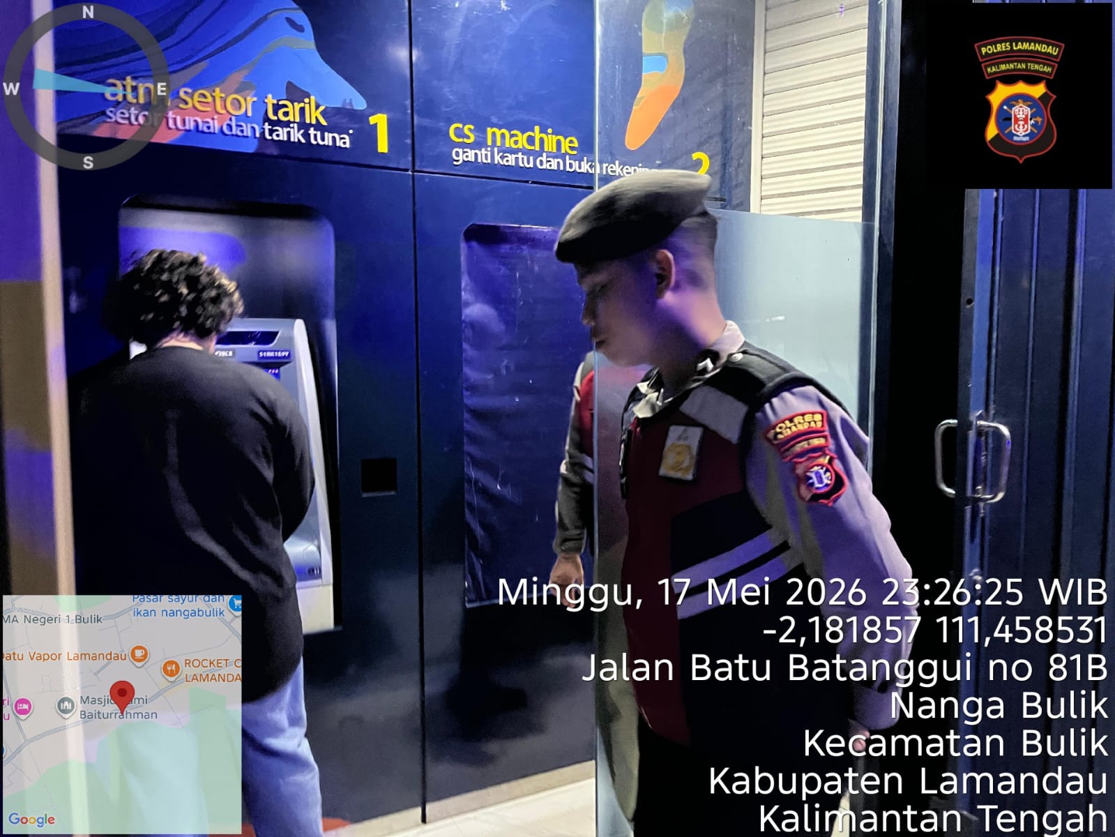 Sat Samapta Polres Lamandau Patroli di Objek Vital, Wilkum Polres Lamandau