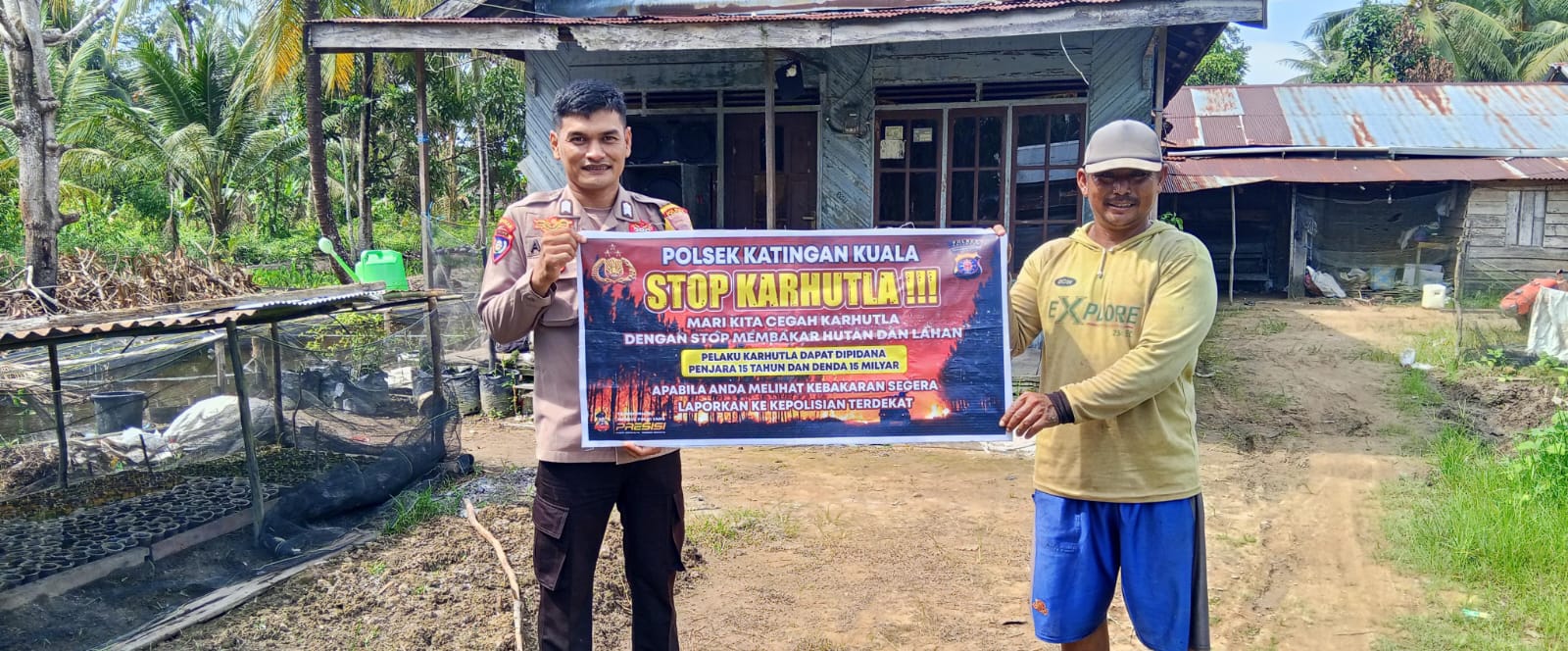 Cegah Kebakaran Hutan Dan Lahan, Bhabinkamtibmas Gencar Sosialisasi Ke Masyarakat