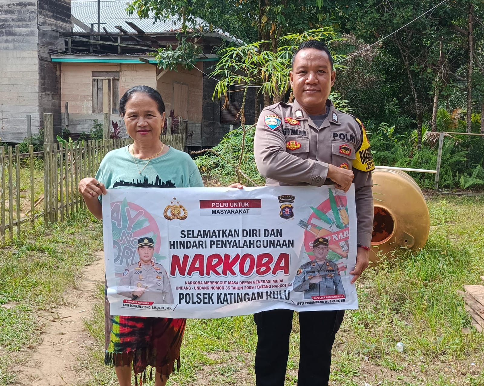 ‎Bhabinkamtibmas Polsek Katingan Hulu Imbau Warga Jauhi Narkoba.