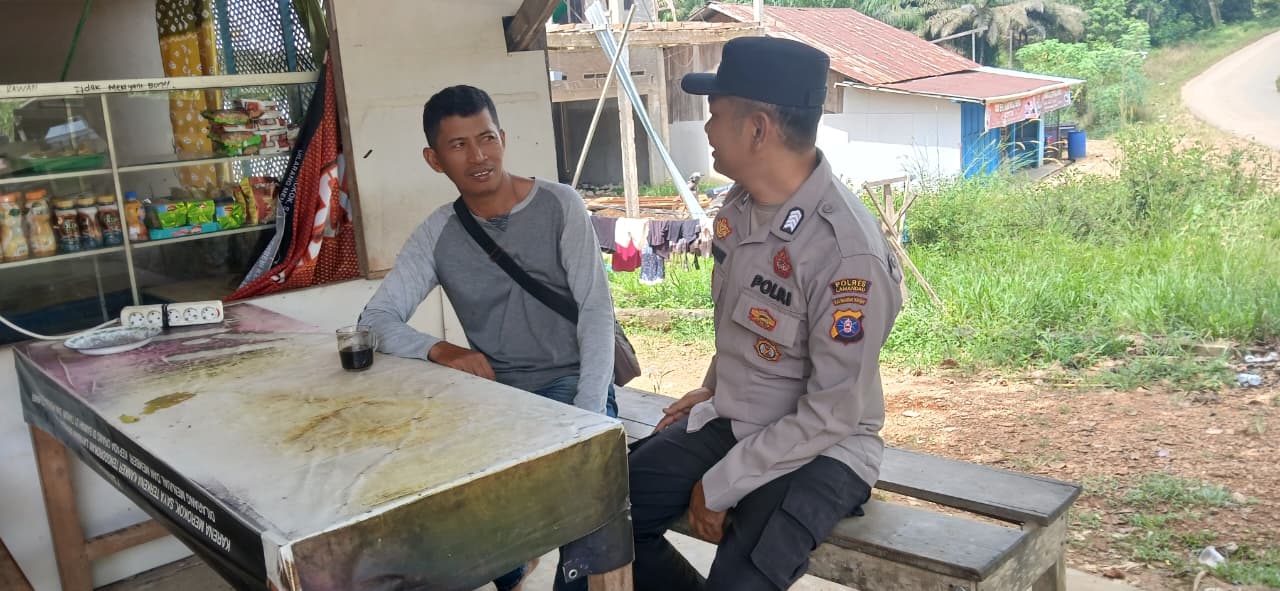 Polsek Lamandau laksanakan patroli dan sambang masyarakat, sampaikan pesan kamtibmas