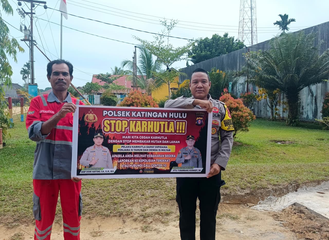 ‎Polsek Katingan Hulu sosialisasi Stop Karhutla.