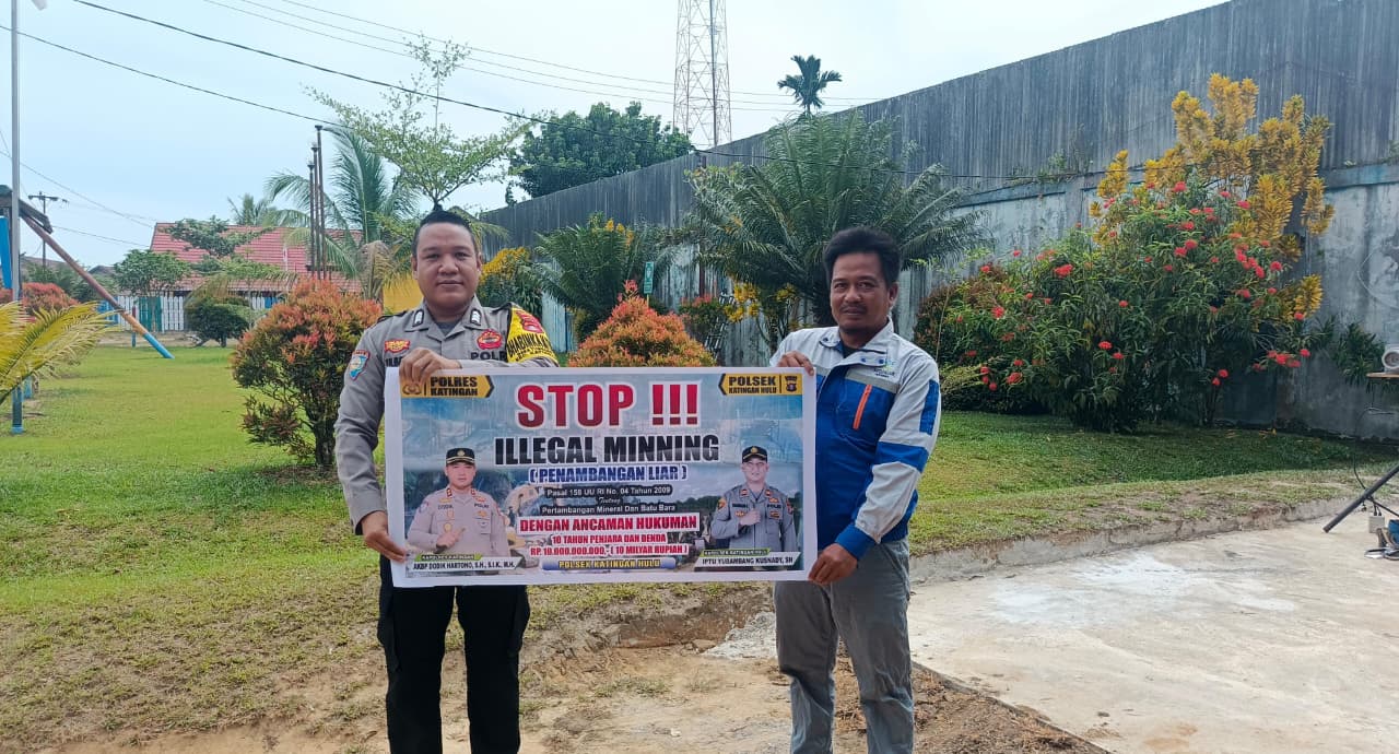 ‎Upaya pencegahan Penambangan Emas Tanpa Ijin (PETI) di Kecamatan Katingan Hulu dan Bukit Raya, Bhabinkamtibmas sosialisasi kepada masyarakat.