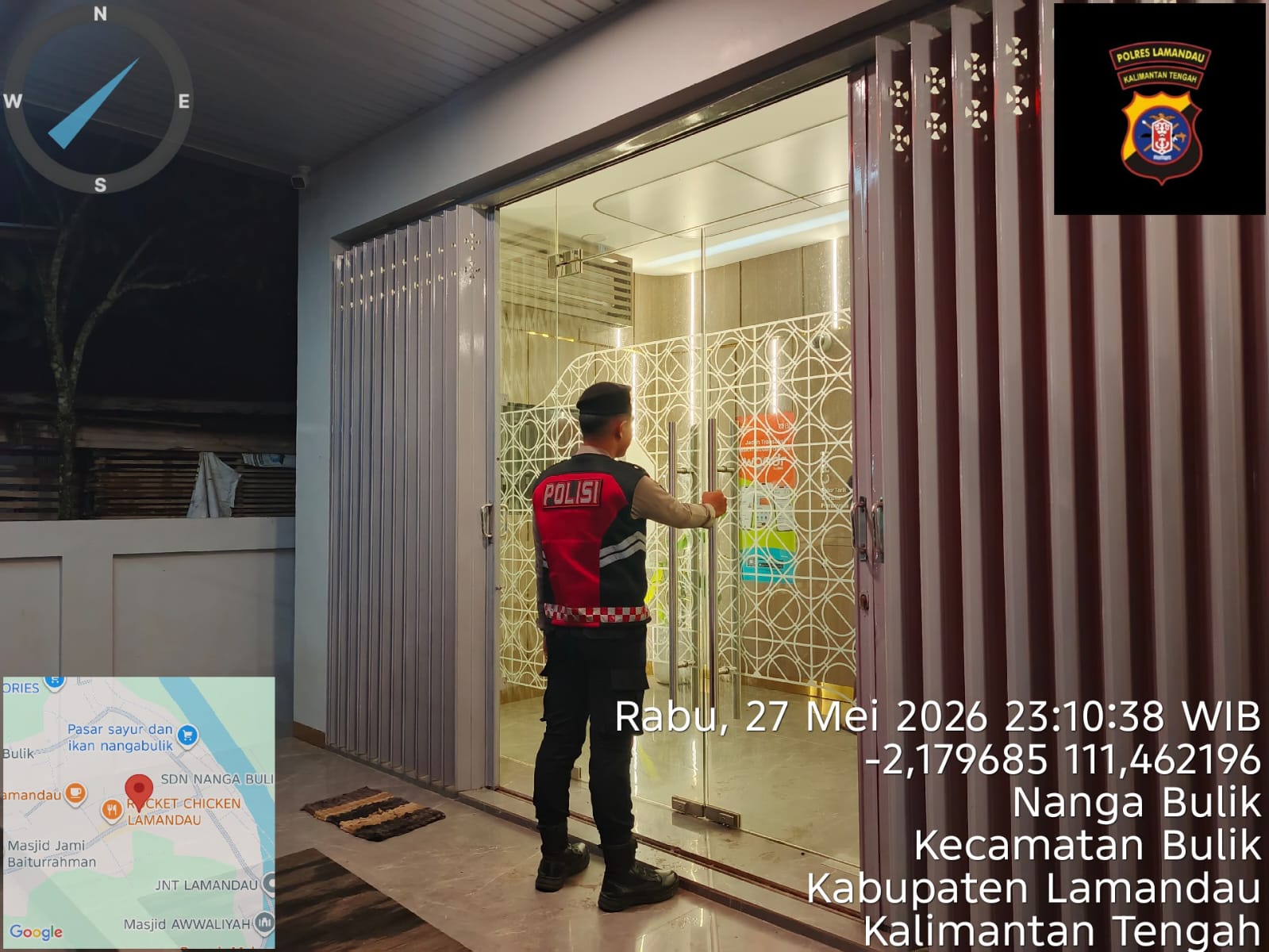 Satsamapta Polres Lamandau tingkatkan patroli bank dan ATM demi keamanan masyarakat