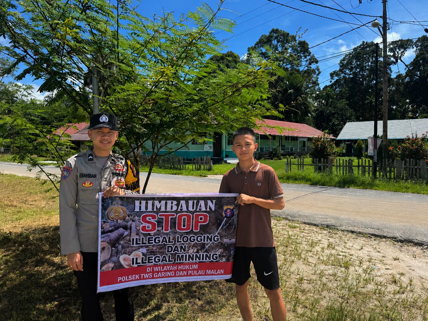 Polsek Tws Garing dan Pulau Malan rutin sosialisasi larangan ilegal Logging dan Meaning.