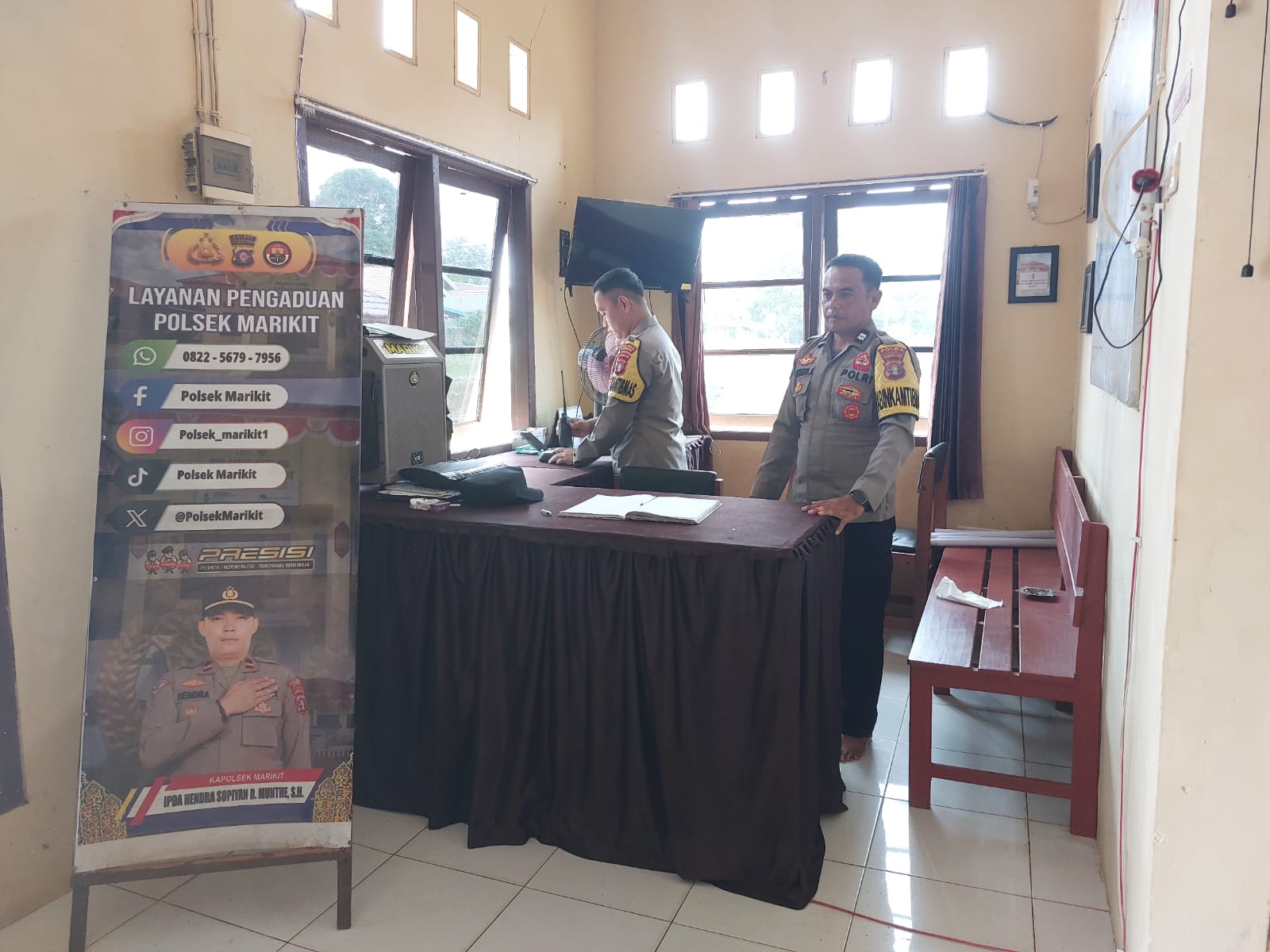 Tingkatkan keamanan Mako, Personil Polsek Marikit Antisipasi gangguan Keamanan Mako.