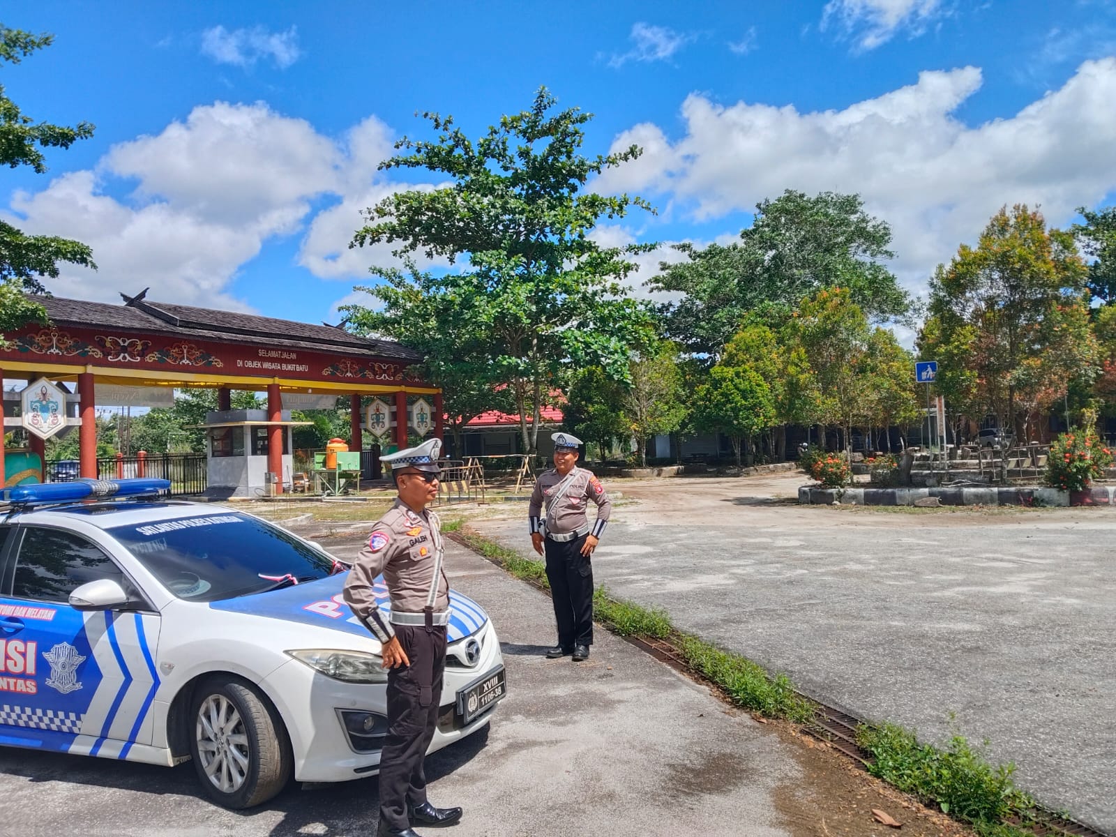 Cek Situasi Kamtibmas dengan Patroli Objek Wisata Bukit Batu oleh Satlantas Polres Katingan